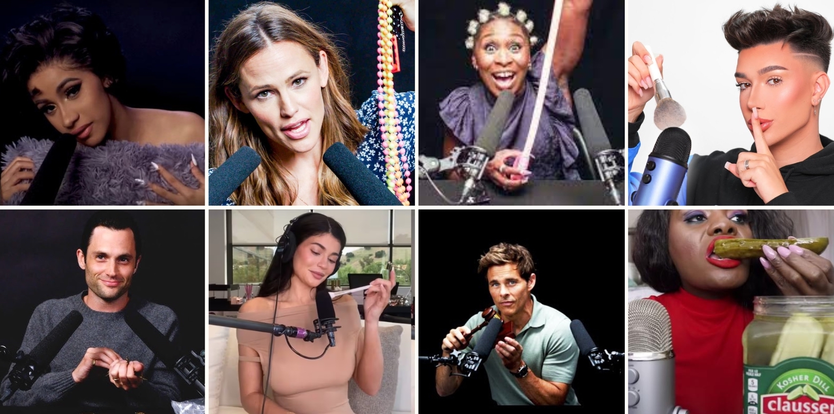 ASMR content creator collage